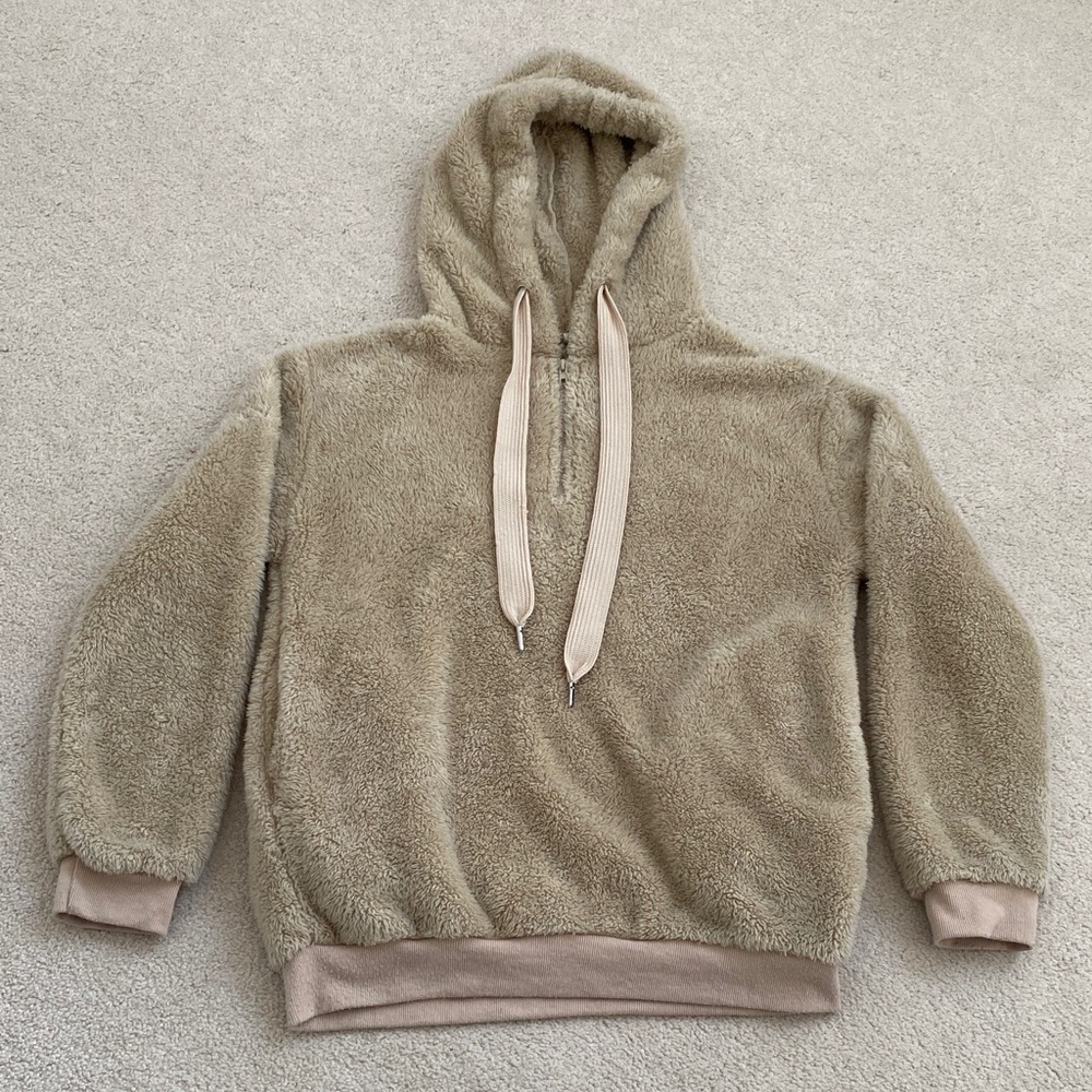 Cozy Tan Hooded Sweater